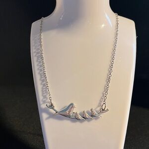 Elegant Silver Bird Necklace